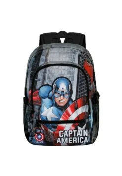 Karactermania Capitán América Defender Fight Fan 2 0ZainettoBlack Bambini Zaini E Astucci Scuola K3R53P01N-Q11