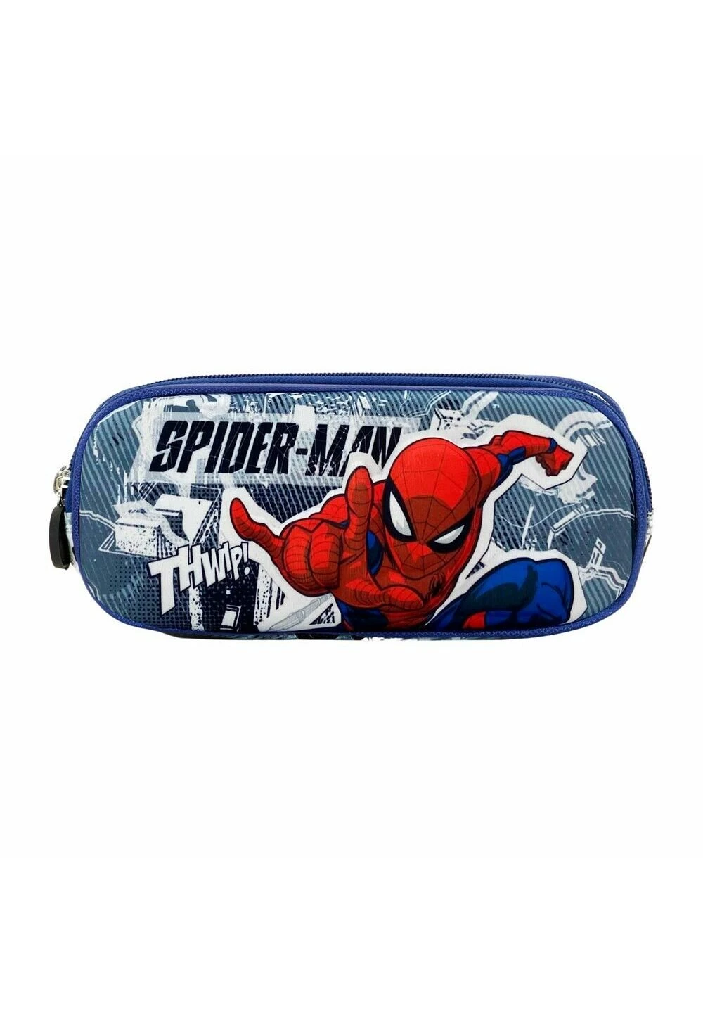 Karactermania Spiderman Jumping 3D DobleAstuccioGris Bambini Zaini E Astucci Scuola K3R53I08V-C11