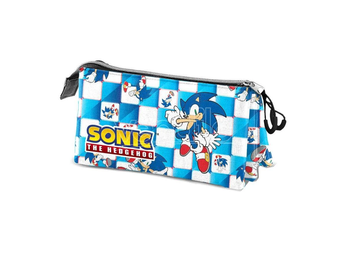 Sonic Il Riccio Astuccio Triplo Posa Blu 11 X 23 X 7 Cm Karactermania