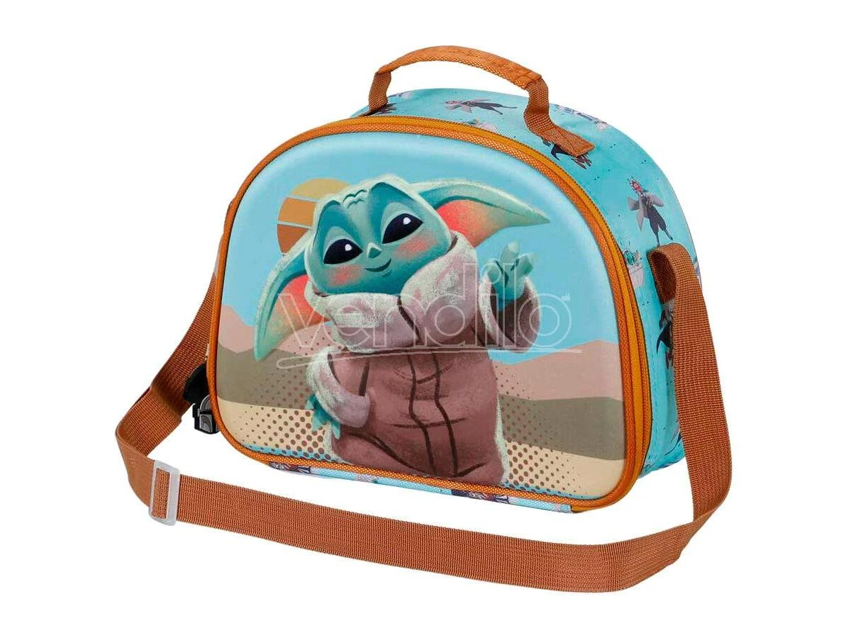 Star Wars The Mandalorian Grogu Say Hi 3d Borsa Per Il Pranzo Karactermania - immagine 3